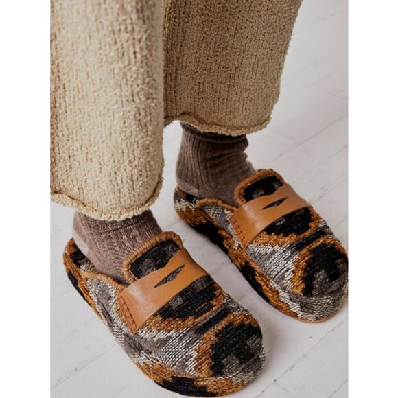 Free People Womens Mulholland Fabric Mule Brown Size EU 37 US 7 - Picture 1 of 8